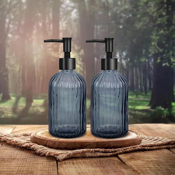 Glass Soap Dispenser with Plastic Pump, Hand Soap Dispenser - Image 4
