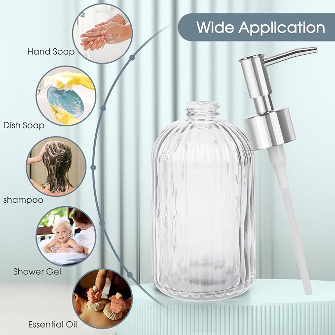 Topsky Stripe Glass Soap Dispenser - Image 7