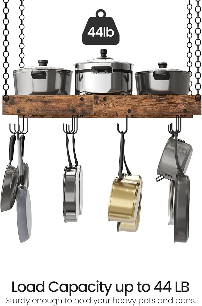 CHOEZON Hanging Pot Rack, Vintage Pot Hangers - Image 3
