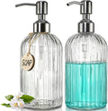JASAI 2PACK 18 Oz Glass Soap Dispenser by JASAIHOME
