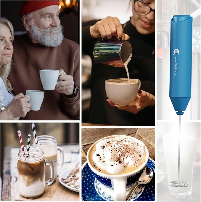 England Stories Electric Milk Frother Handheld, Battery Operated Whisk Beater - Image 5