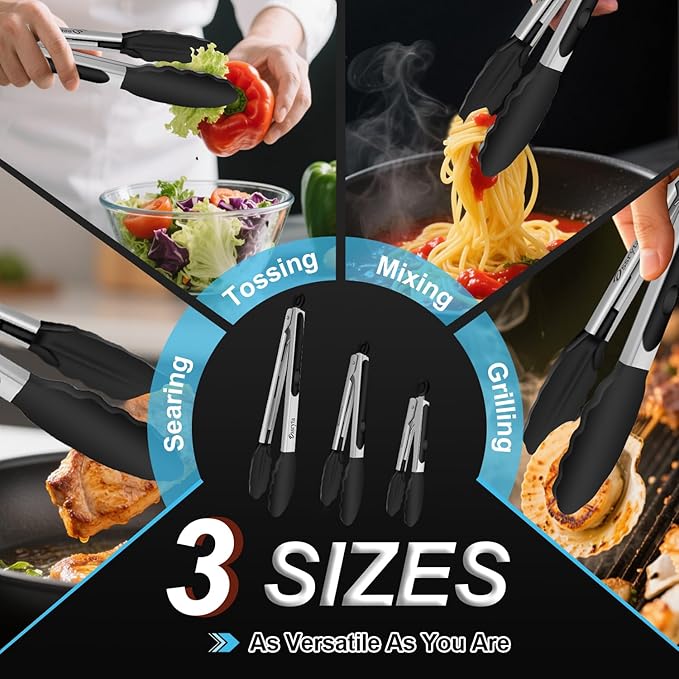 Kitchen Tongs with Silicone Tips - Image 6