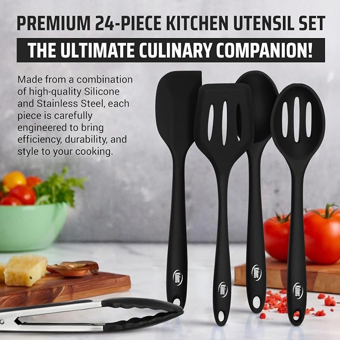 Kaluns Silicone Kitchen Utensils Set 24 Pcs Silicone Cooking Utensils Set - Image 3