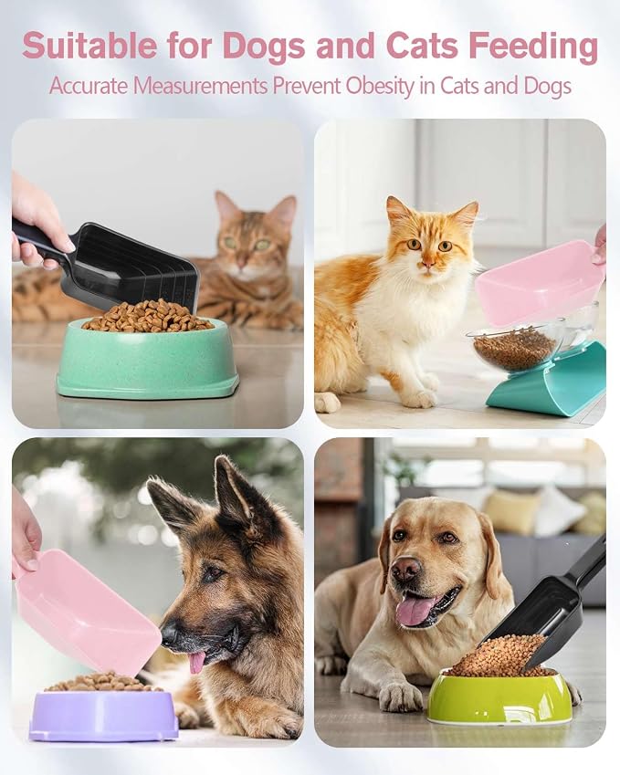 2 Cup Dog Food Scoop, Plastic Pet Food Scoop - Image 5