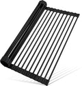 MERRYBOX Roll Up Over The Sink Dish Drying Rack Silicone Wrapped Foldable by MERRYBOX