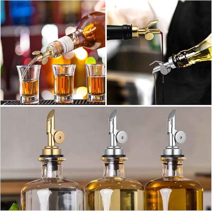 2 PCS Oil Spout, Olive Oil Pour Spout, Self Closing Liquor Bottle Pourers - Image 6