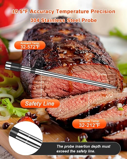 Wireless Meat Thermometer with 2 Probes & 800Ft Range - Image 7