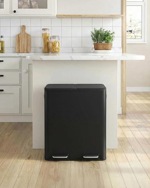 ComfyCorner 16 Gal Dual Trash Can, Stainless Steel Kitchen Garbage Bin - Image 10