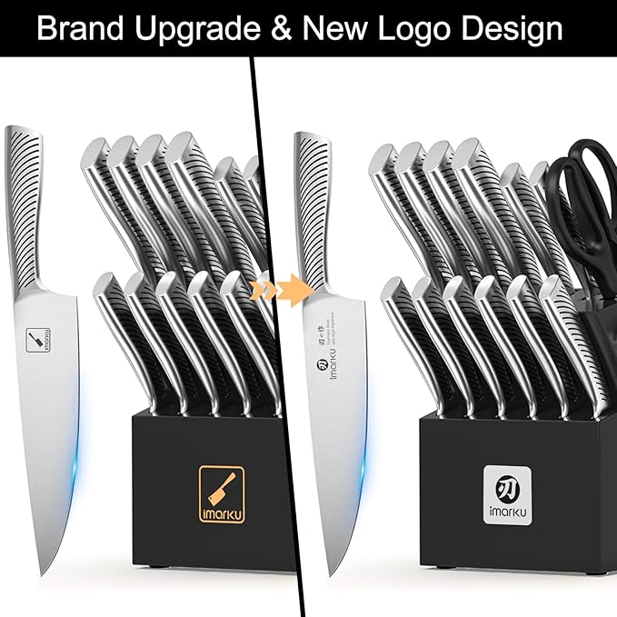 imarku 14-Piece Knife Block Set, Knife Set - Image 9