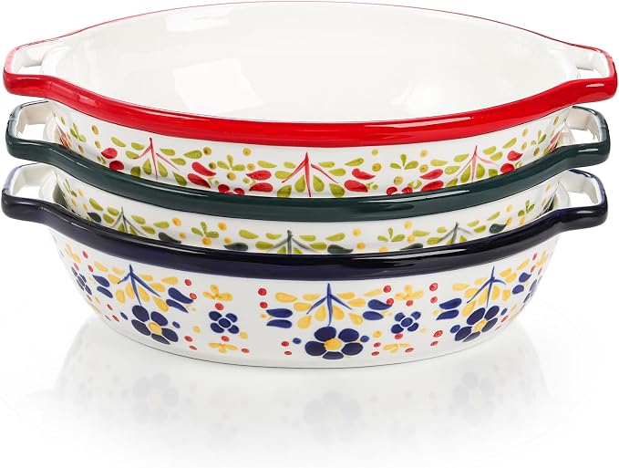 Peohud 3 Pack Ceramic Baking Dishes, 50 Oz Large Casserole Dish - Image 5