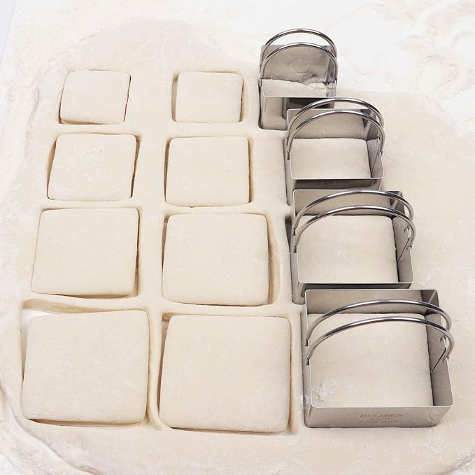 HULISEN Square Biscuit Cutter Set, Stainless Steel Cookies Cutter - Image 6
