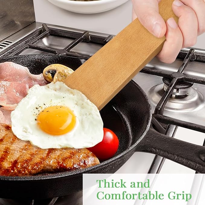 3Pcs Wooden Spatulas, 12inch Long Handle Flat Spatula Set - Image 3