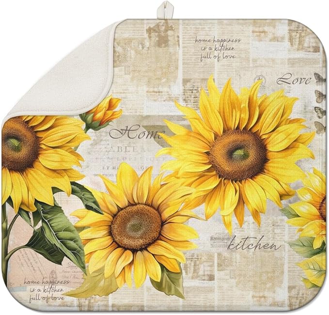 Dish Drying Mat Drainer Pads by Kuyig+Home