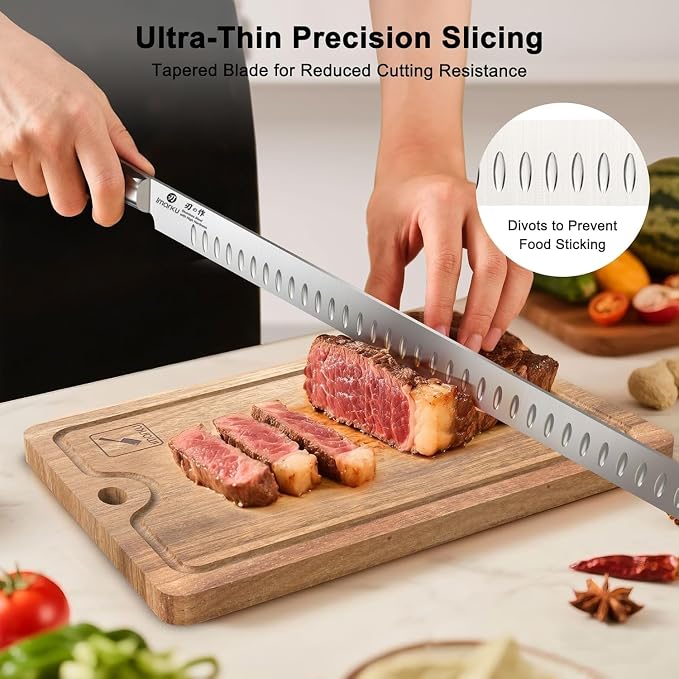 imarku Brisket Knife, 12 Inch Ultra Sharp Carving Slicing Knife - Image 6