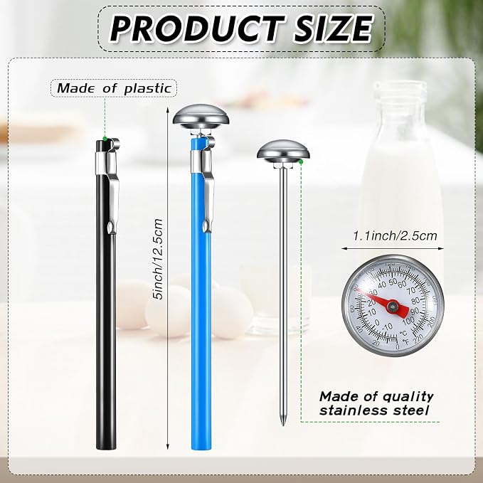 Xuhal 6 Pcs Stainless Steel Kitchen Thermometer - Image 2