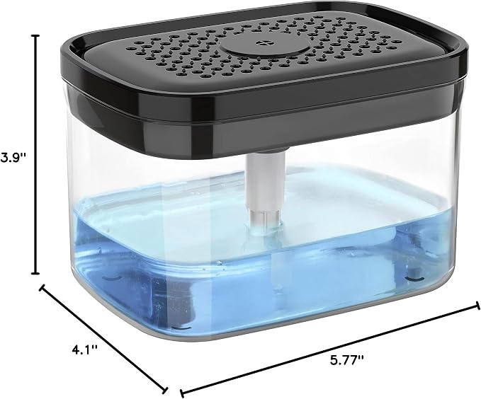 MR.SIGA Dish Soap Dispenser for Kitchen, 2 in 1 Premium Sponge Holder, - Image 7