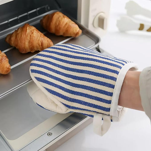 1 Pair Mini Oven Mitts, High Heat Resistant Oven Gloves, Kitchen Short Oven Mit - Image 2