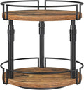 HOOBRO Lazy Susan Organizer Spice Rack, 2-Tier Height Adjustable Rotating Spice by HOOBRO