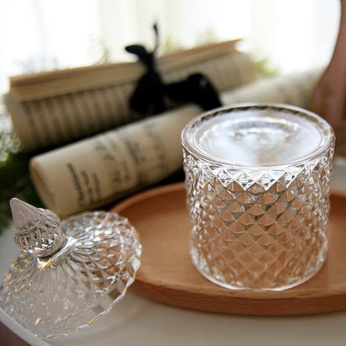 rejomiik Qtip Holder Glass Apothecary Jars - Image 6