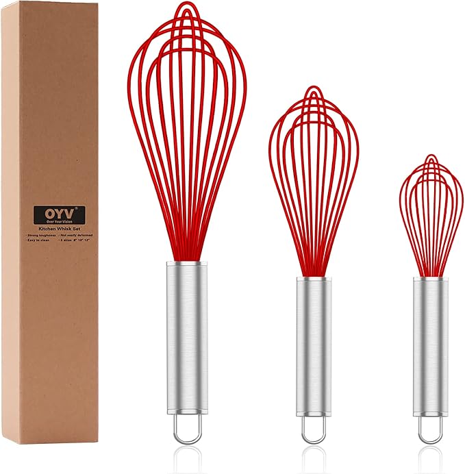 OYV Silicone Rubber Whisk, Premium Whisks by OYV