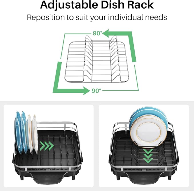 SNTD Dish Drying Rack, Expandable Dish Rack - Image 6