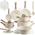Pots and Pans Set Non Stick Ceramic Cookware Set 22-Piece Nonstick Kitchen by useluck
