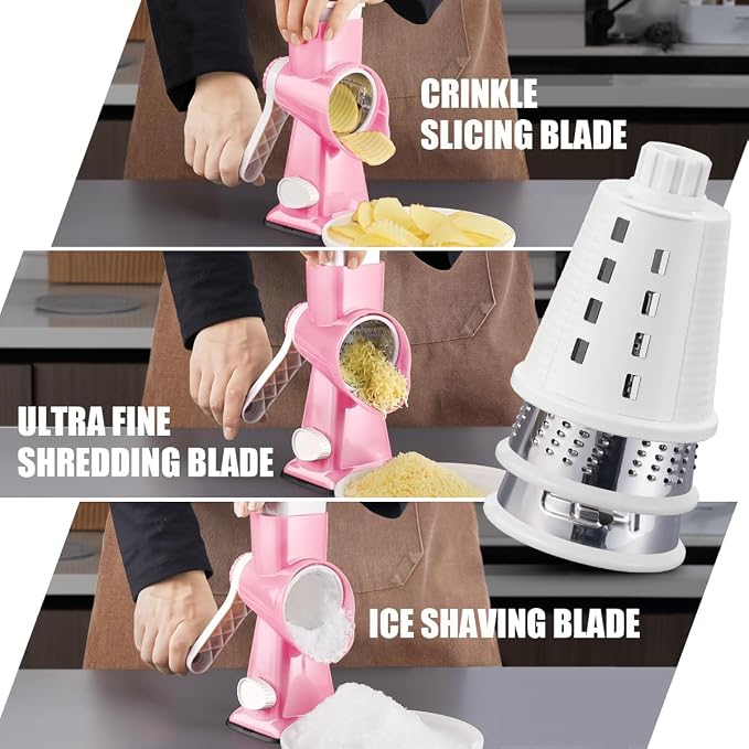 KEOUKE Rotary Cheese Grater Pro 6 in 1 - Image 2
