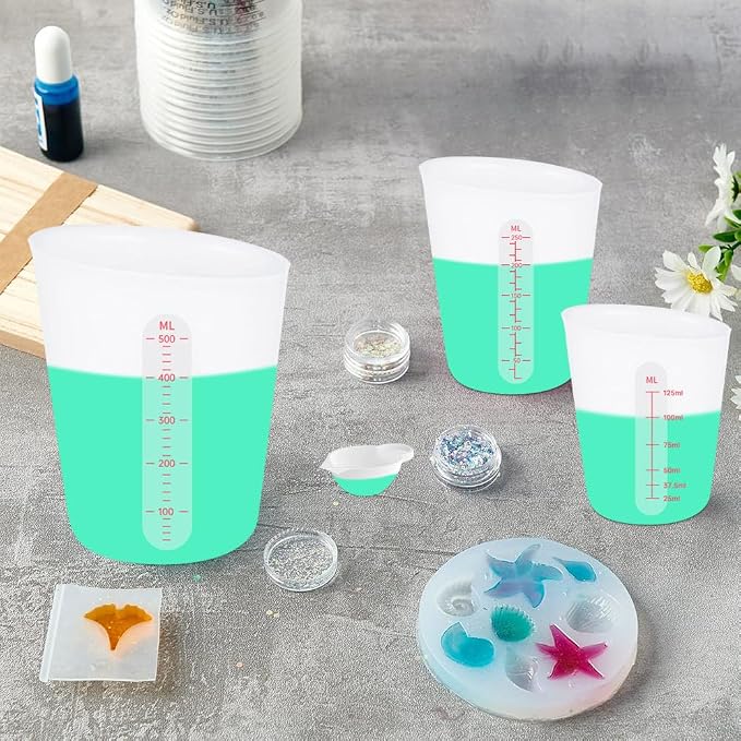 6 PCS Silicone Cup Set, 250ml and 125ml - Image 5