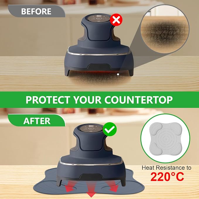 2Pcs Silicone Heat Resistant Mat & Splatter Shield, Foldable Silicone Mat and - Image 4