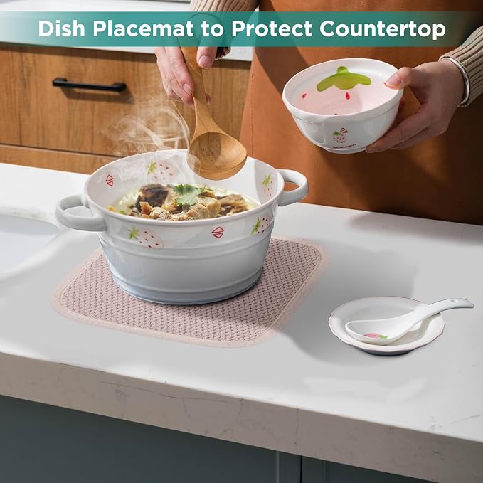 GeeRic Microfiber Dish Drying Mat, Super Absorbent Kitchen Dish Drying Pad - Image 6