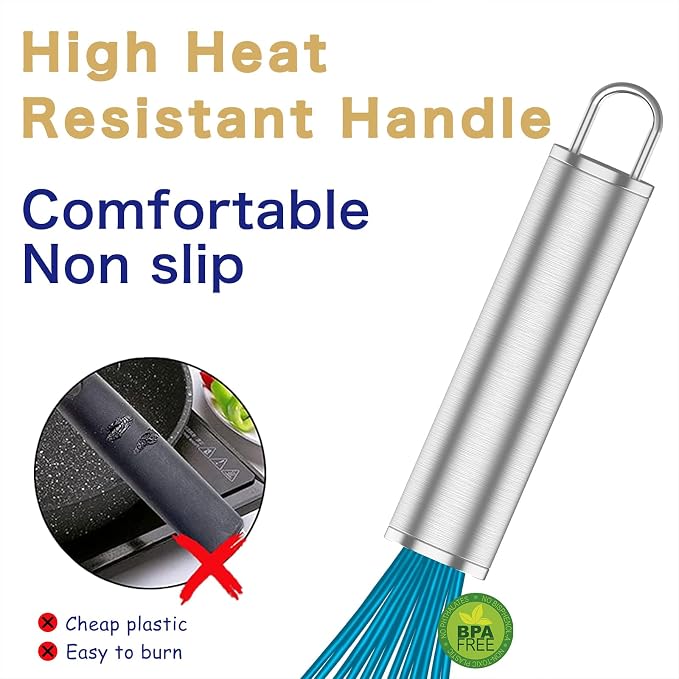 OYV Silicone Whisk, Heat Resistant 480°F Whisks - Image 7
