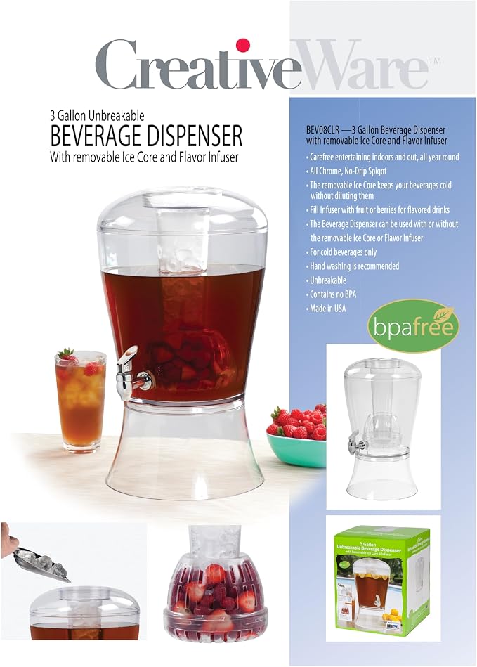CreativeWare 3 Gallon Beverage Dispenser - Image 3