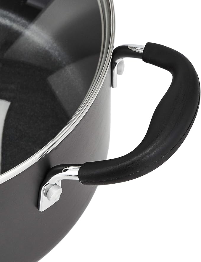 Amazon Basics Hard Anodized Non-Stick 12-Piece Cookware Set, Pans and Utensils - Image 5