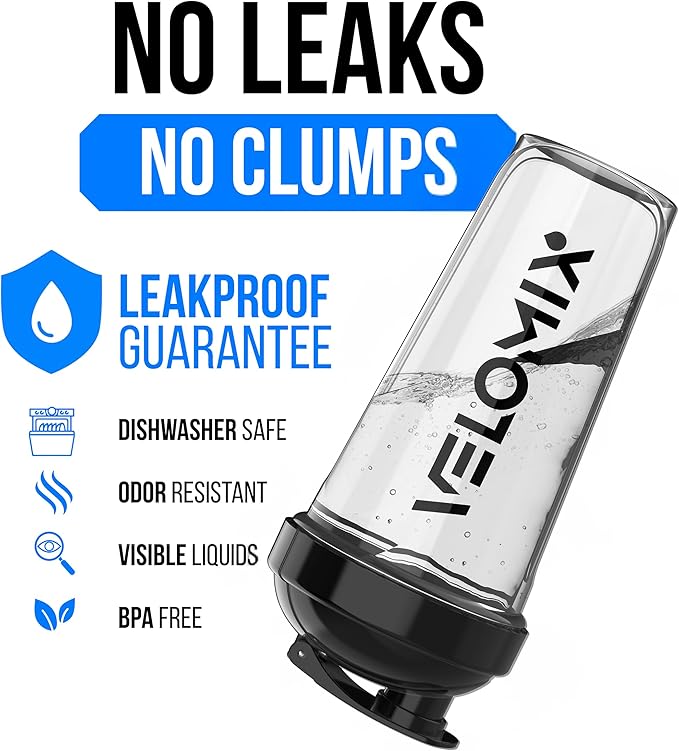 VELOMIX -2 Pack- 28 oz Protein Shaker Bottles - Image 3