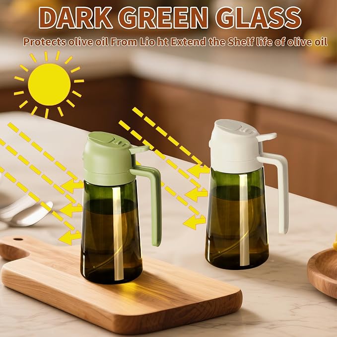 SWEET VIEW Olive Oil Dispenser and Oil Sprayer – 16oz/470ml Glass Light-Proof - Image 8