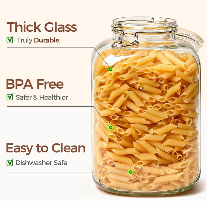 ComSaf 5L Square Glass Jars - Image 4