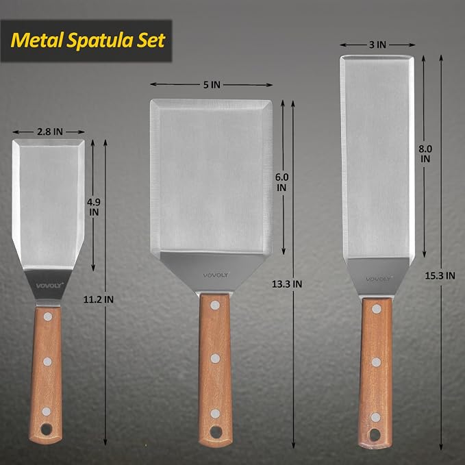 Stainless Steel Spatula Set, Grill Spatula Set - Image 2