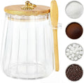 holoith Sugar Jar with Lid and Spoon, 24oz Large Glass Spice Jars by Holoith