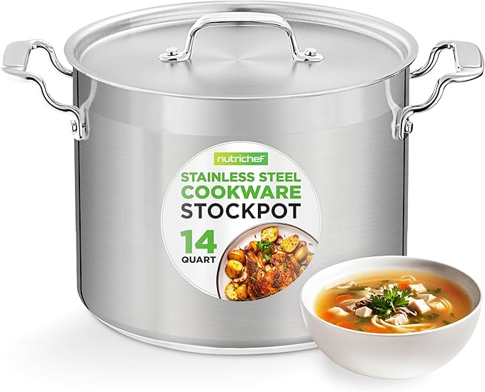 NutriChef Stainless Steel Cookware Stockpot by NutriChef%E2%84%A2Kitchen