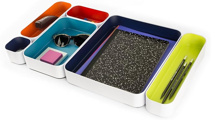 Three by Three Seattle 12 Piece Metal Organizer Tray Set - Image 6