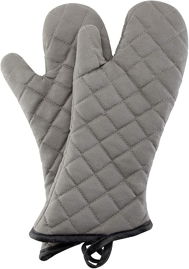 ARCLIBER Oven Mitts 1 Pair of Quilted Terry Cloth Cotton Lining, Extra Long by ARCLIBER