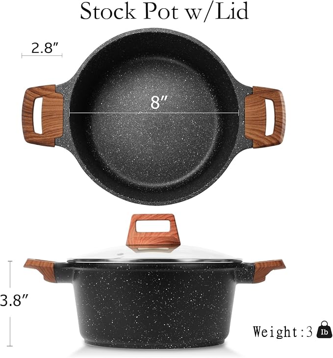 ESLITE LIFE Nonstick Stock Pot - Image 2
