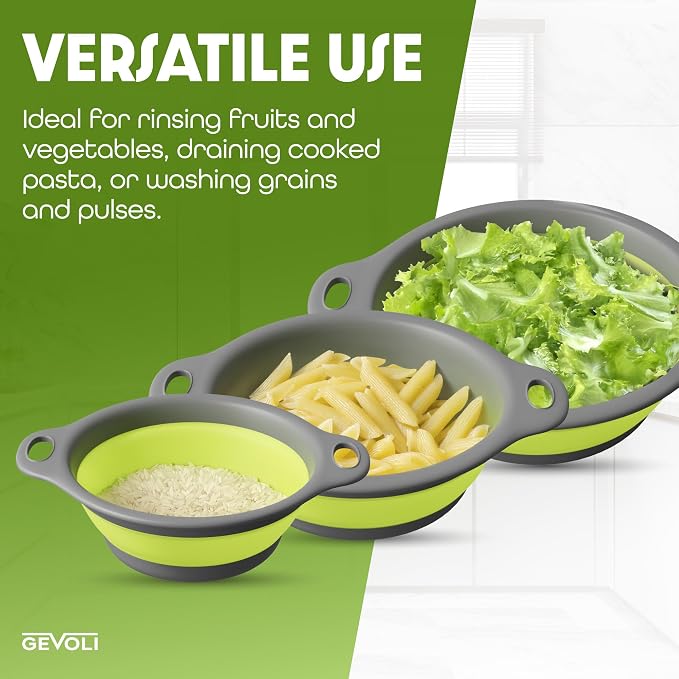 Gevoli 3-Pack Collapsible Colanders - Image 6
