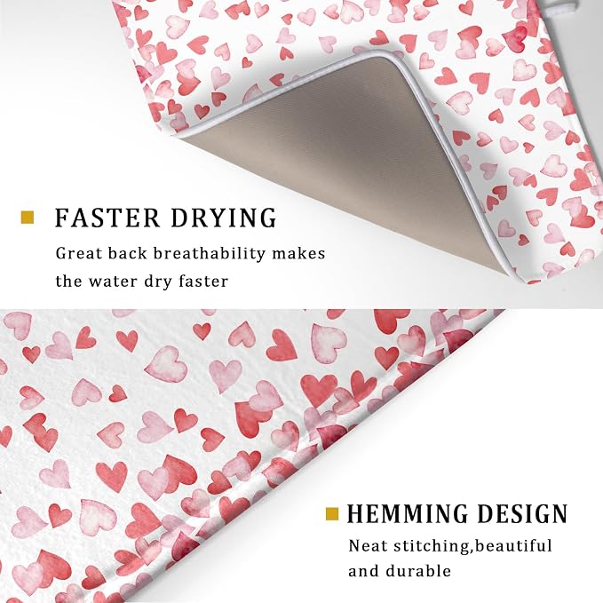 Valentine’s Day Dish Drying Mat - Image 5
