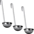 Super Sturdy, Ergonomic 6 Oz. Soup Ladle 3 Pk. Stainless Steel Ladles by FoodRestaurantSupplies