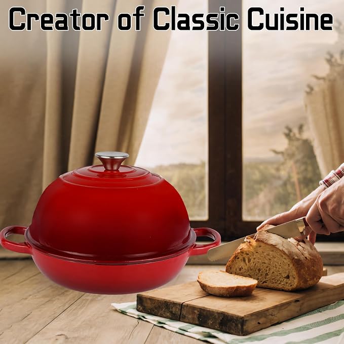 Enameled Cast Iron Bread Oven, Dutch Oven Pot - Image 6