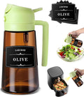 LAKUMIQI 2 in 1 Oil Sprayer for Cooking, 16oz Olive Oil Dispenser Bottle for by LAKUMIQI