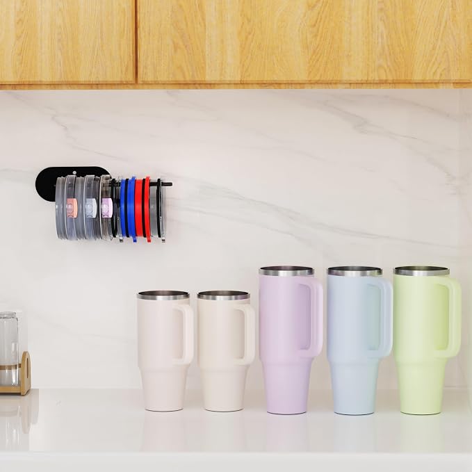 2 Pack Tumbler Lid Organizer, Space Saving Cup Lid Organizer - Image 7