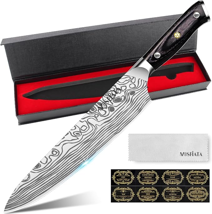 MOSFiATA Chef Knife 10 Inch Super Sharp Professional Kitchen Knife by MOSFiATA