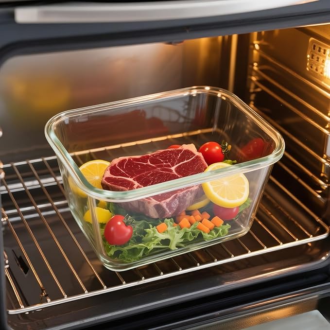 2 Pack Large Glass Storage Containers - Image 7